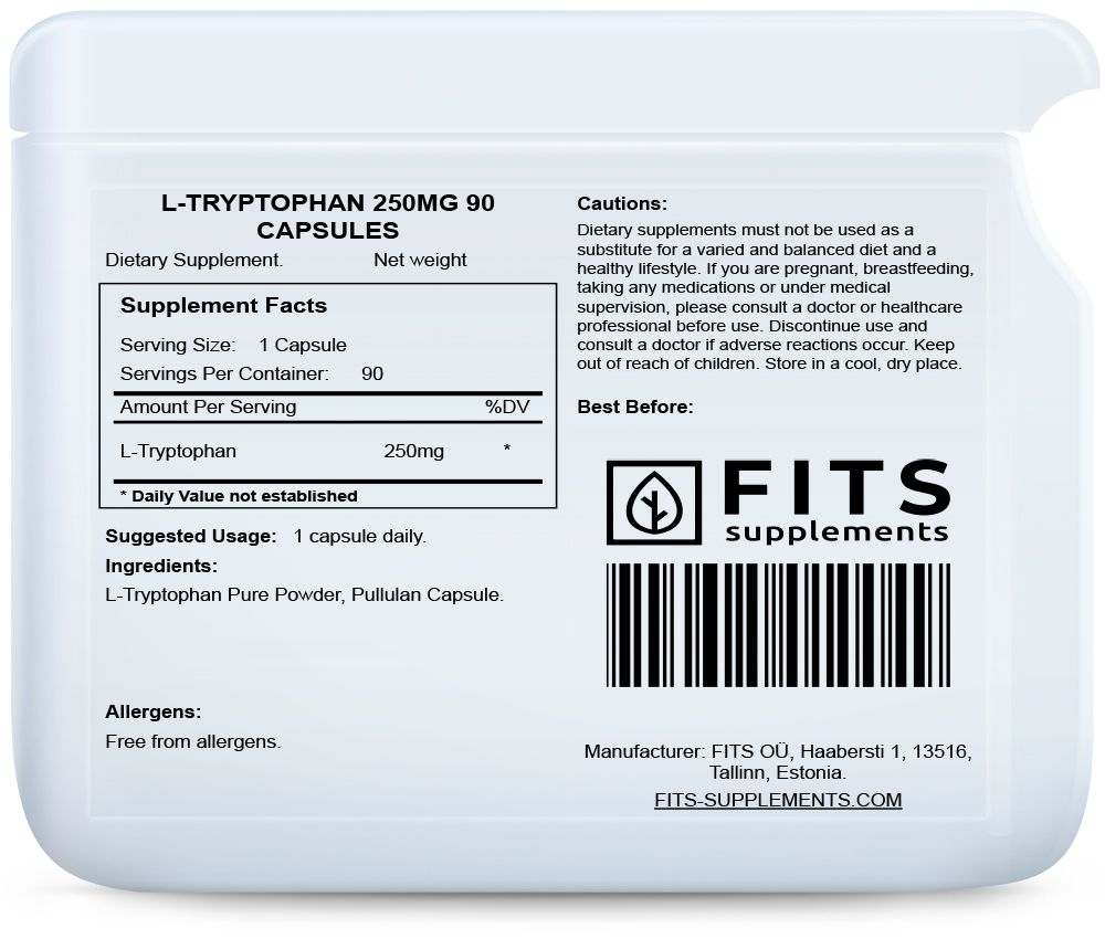 L-Tryptophan 250 mg 90 Kapseln