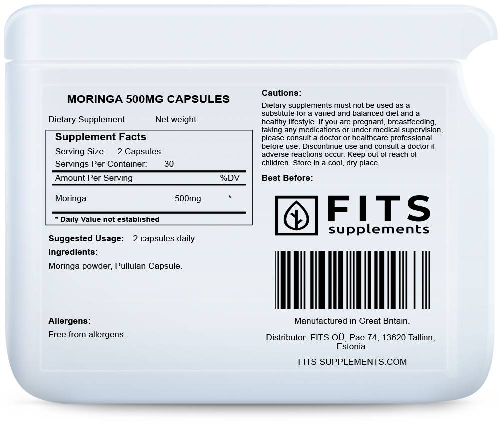 Moringa 500mg 60 capsules