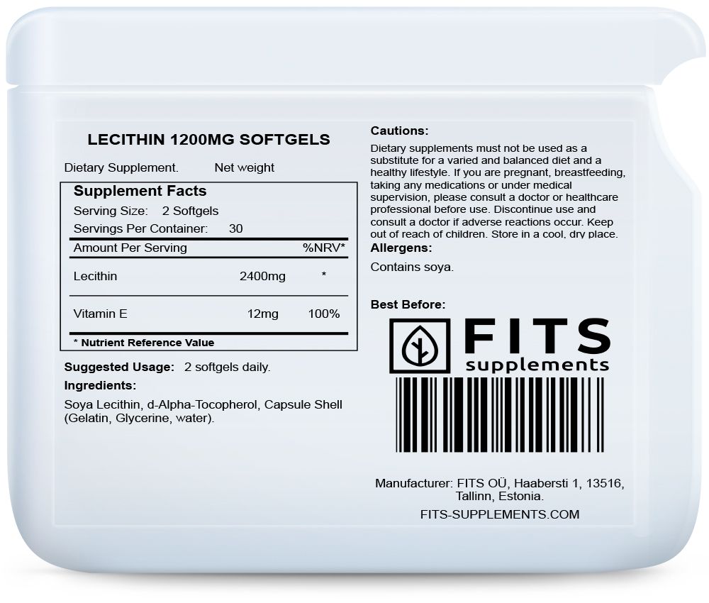 Lecithin 1200 mg Weichkapseln