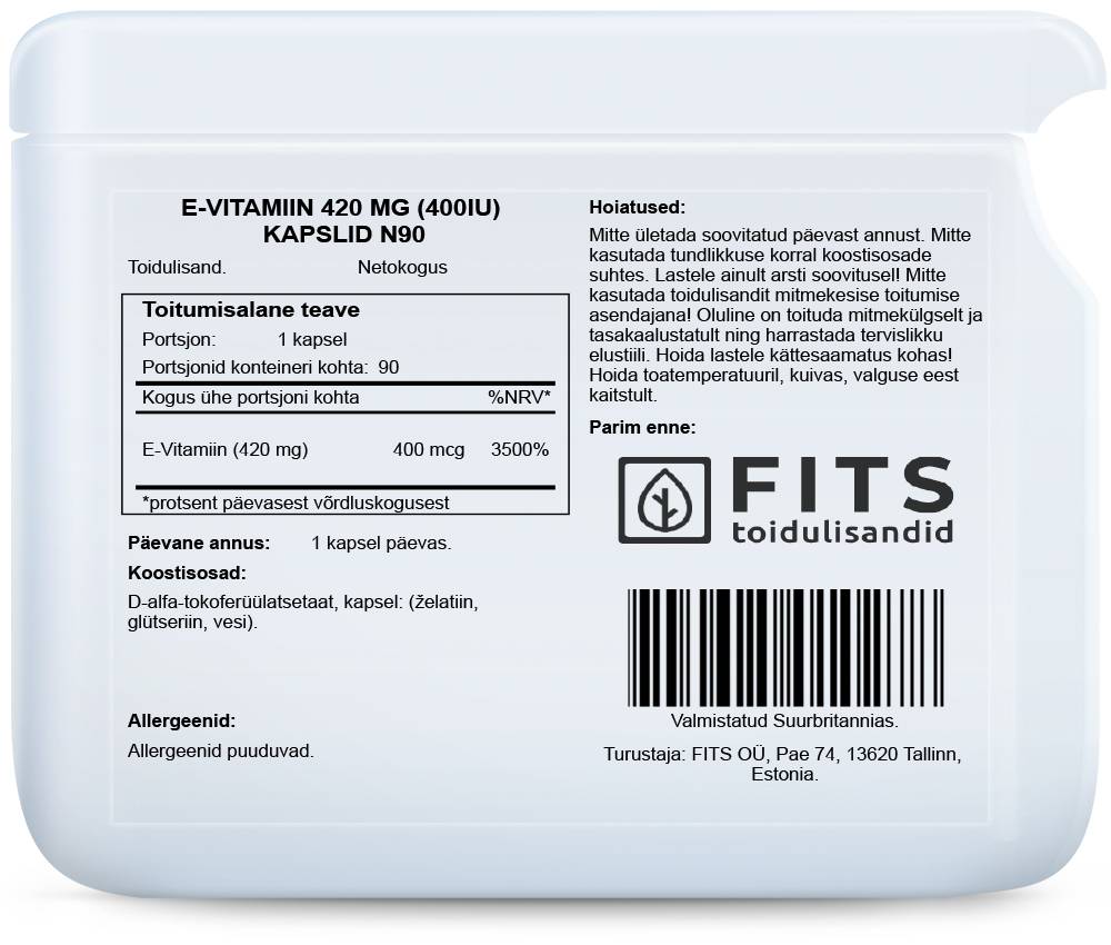 Vitamin E 400IU 90 softgels