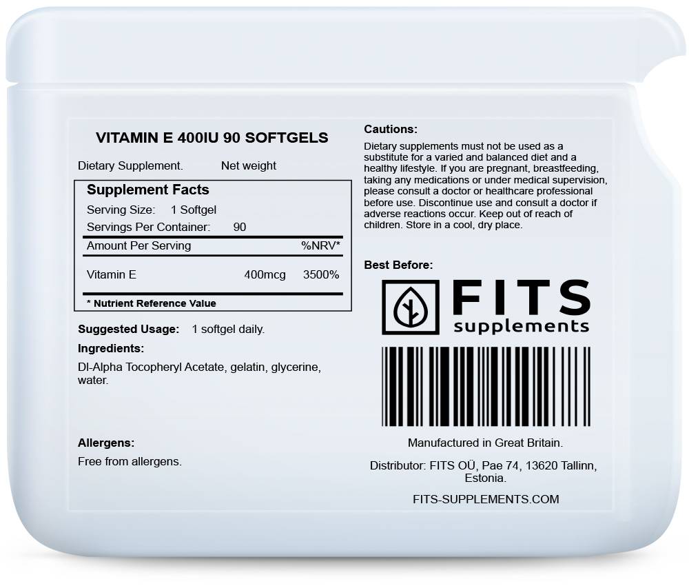 Vitamin E 400 IE 90 Weichkapseln