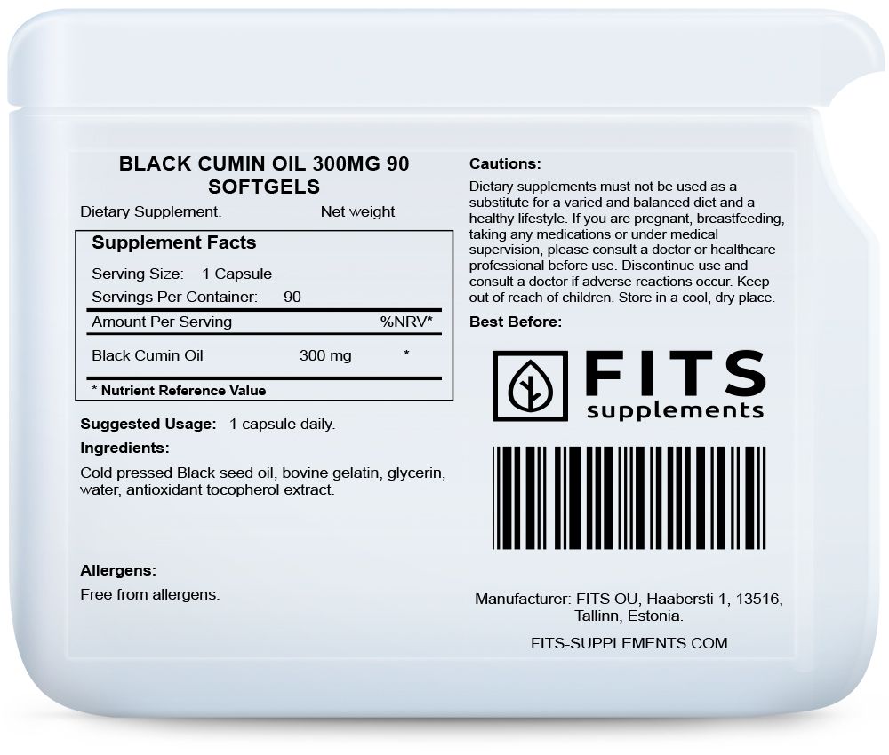Black Cumin Oil 300mg 90 Kapseln