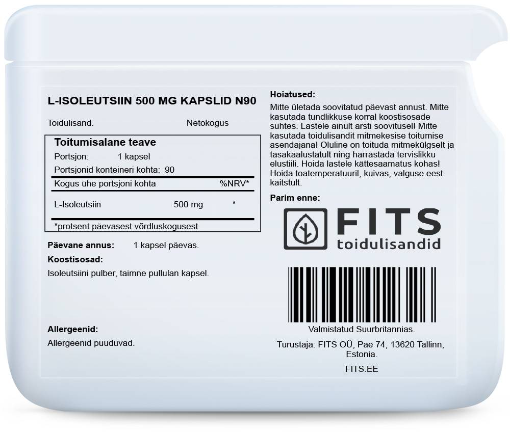 L-Isoleucine 500mg 90 capsules