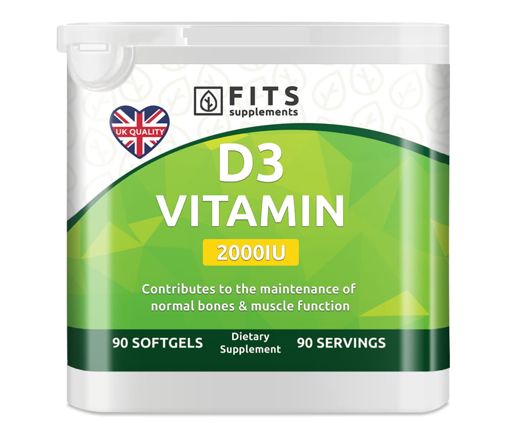 Vitamin D3 2000IU 90 softgels - FITS Dietary Supplements
