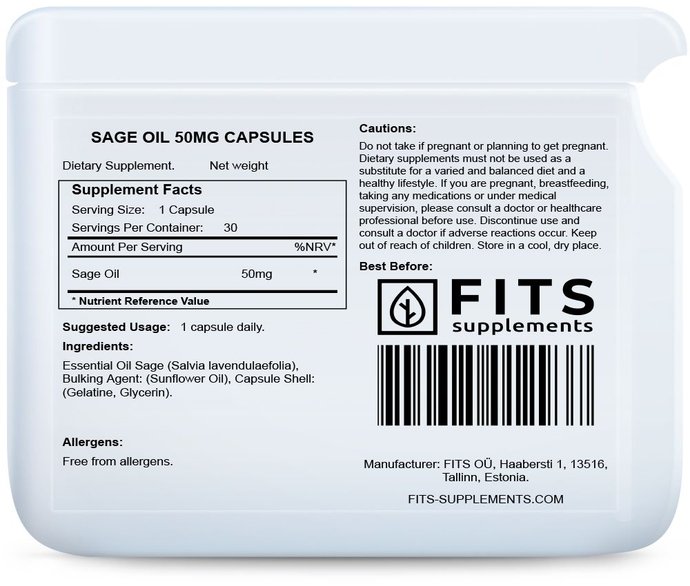 Salbeiöl 50 mg Kapseln