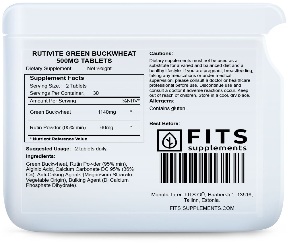 Rutivite Grüner Buchweizen 500 mg Tabletten