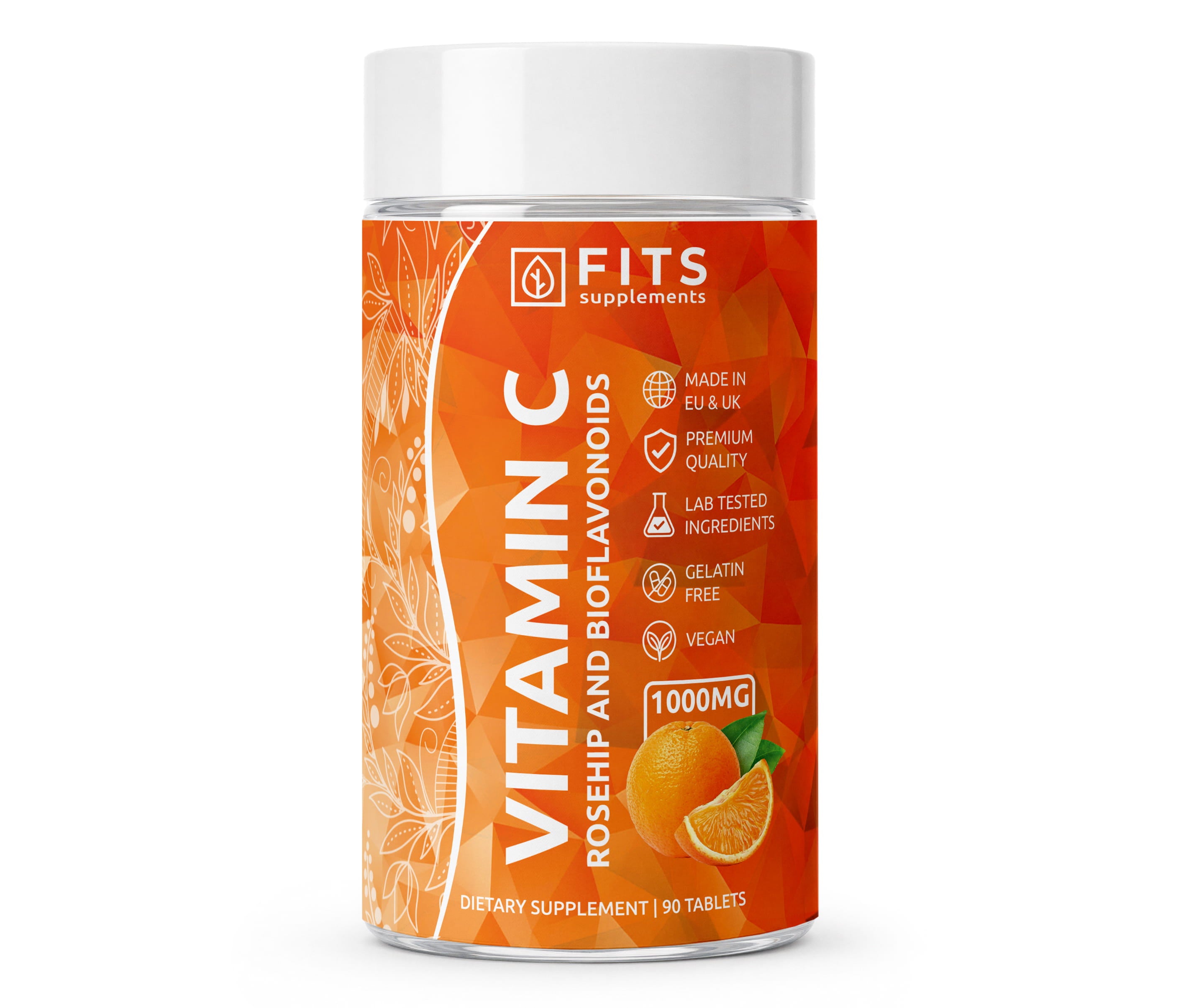Vitamin C 1000 mg mit Hagebutte und Bioflavonoiden 90 Tabletten