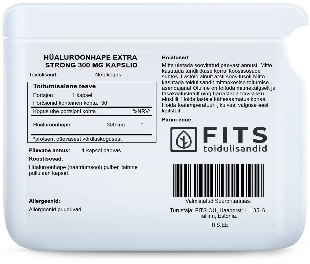 Hyaluronic Acid Extra Strong 300mg 30 capsules