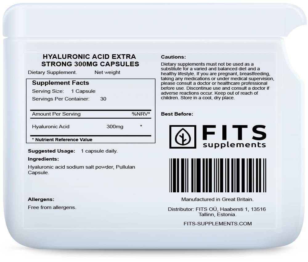 Hyaluronic Acid Extra Strong 300mg 30 capsules
