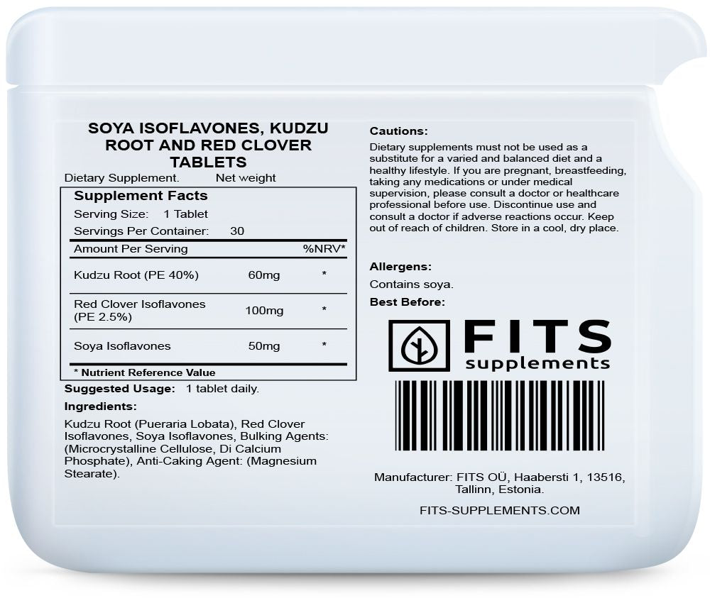 Soja-Isoflavone, Kudzu-Wurzel und Rotklee-Tabletten