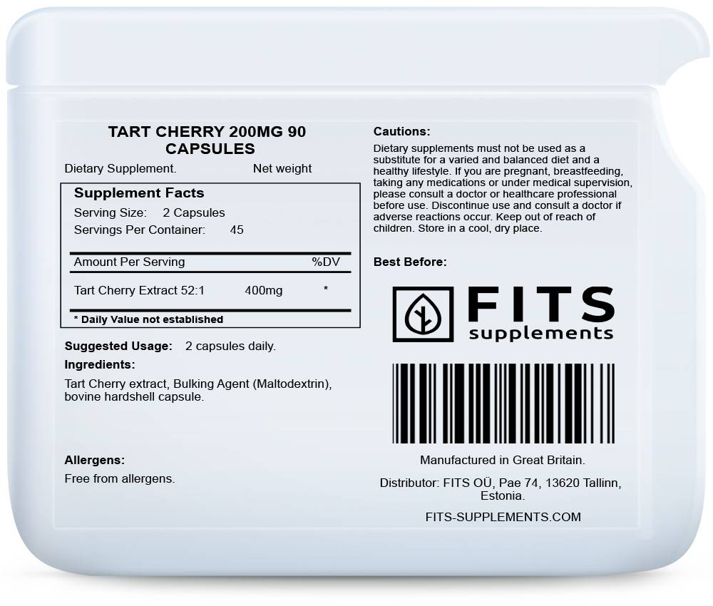 Tart Cherry 200mg 90 capsules