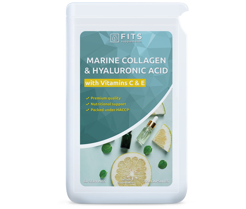 Marine Collagen with Hyaluronic acid Vitamin C and Vitamin E 120 capsules