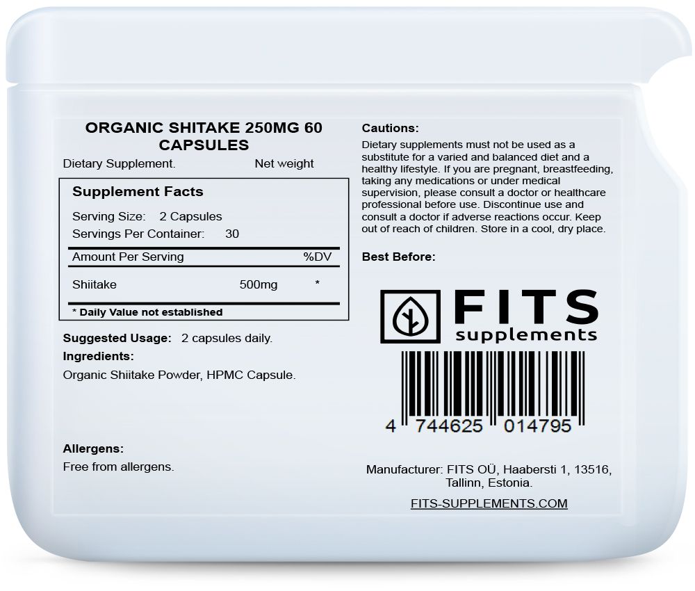 Bio-Shiitake 250 mg Kapseln