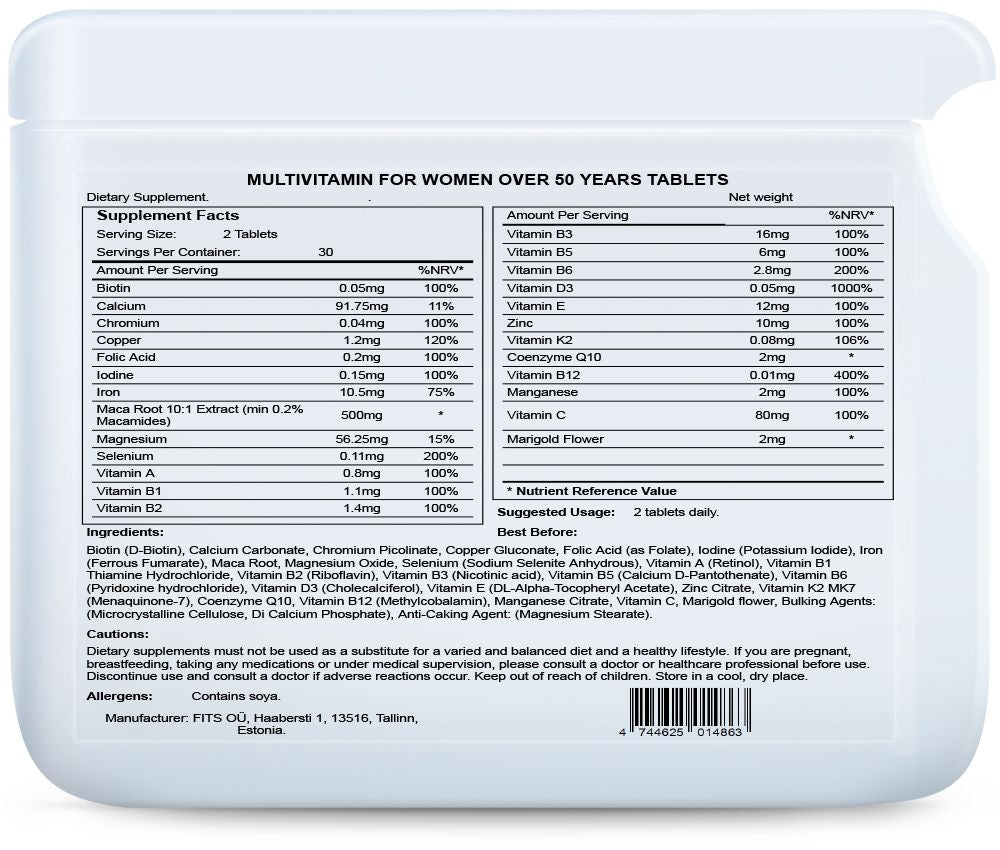 Multivitamin for Women Over 50 Years Tabletten