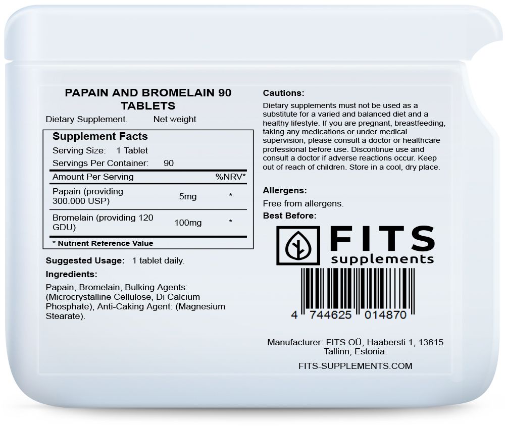 Papain und Bromelain 90 Tabletten