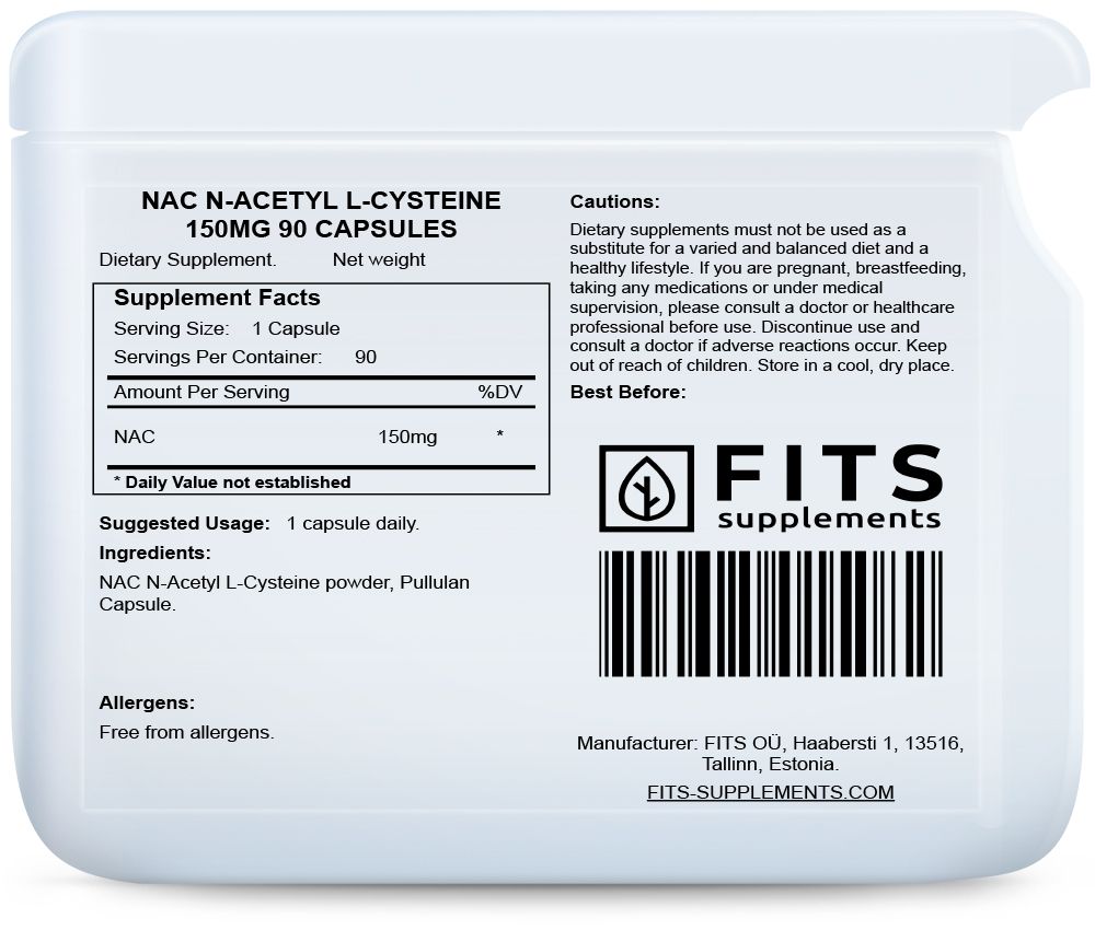 NAC N-Acetyl L-Cystein 150mg-Kapseln
