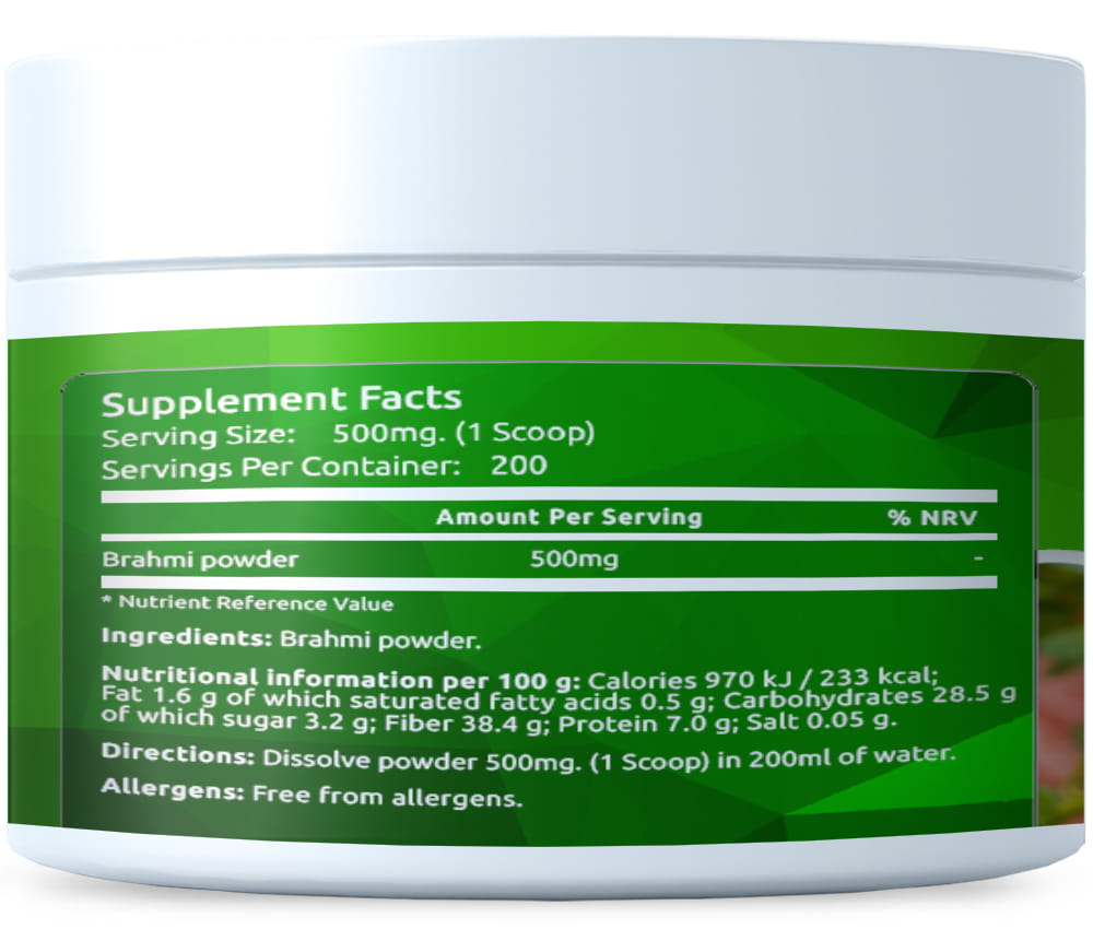 BIO Organic Brahmi (Bacopa Monnieri) powder 100g