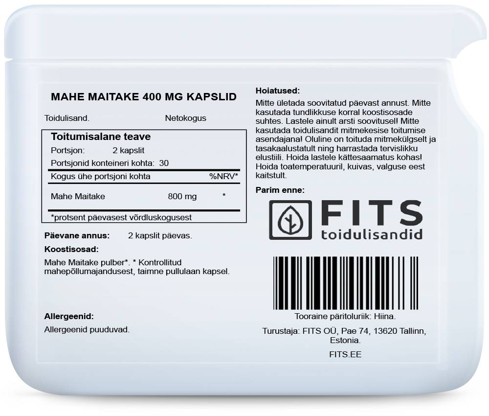 Organic Maitake 400mg Kapseln