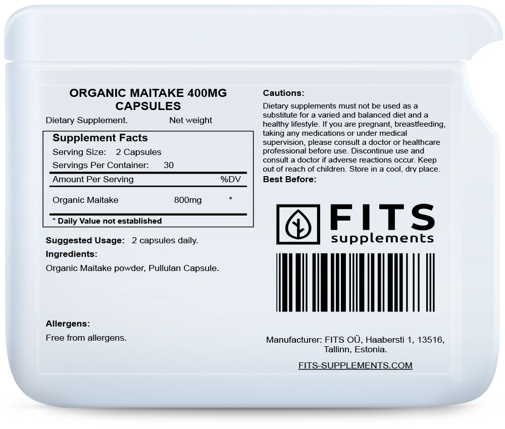 Organic Maitake 400mg Kapseln