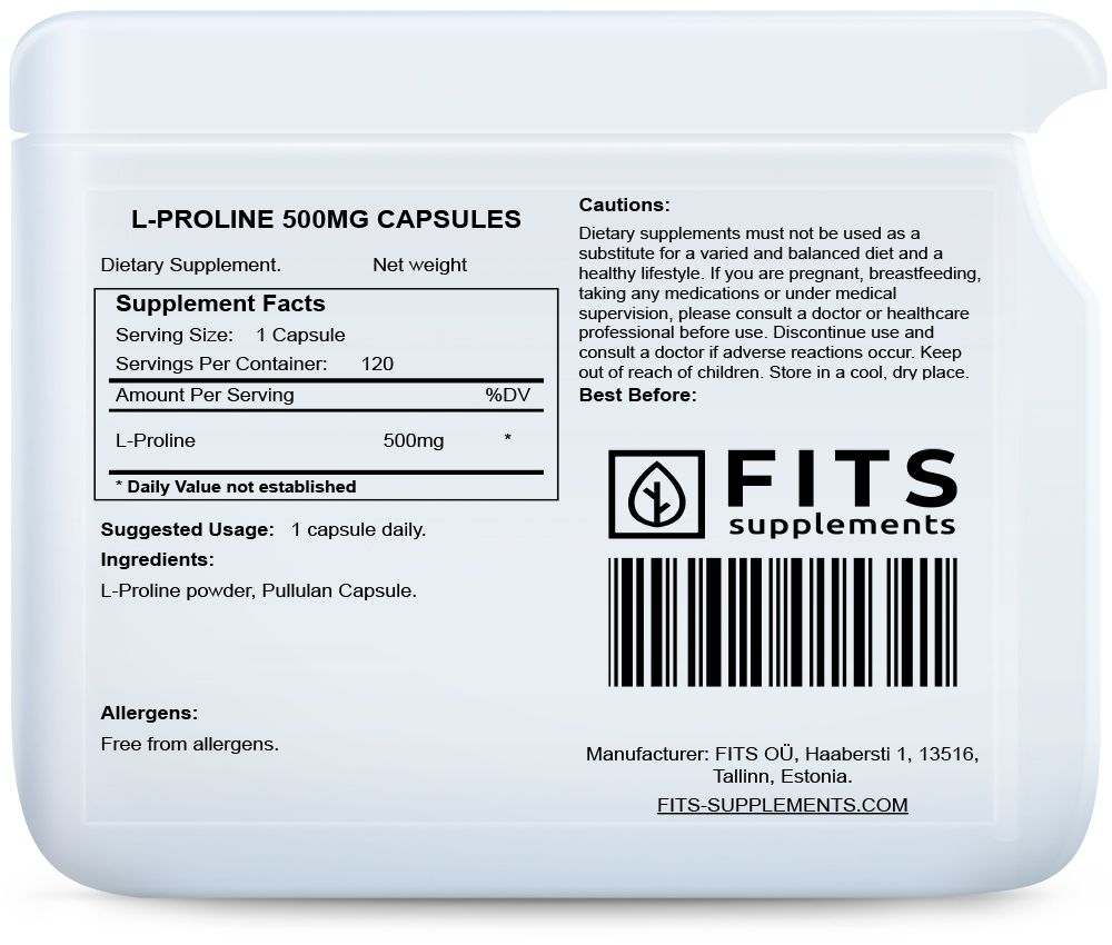 L-Prolin 500mg Kapseln