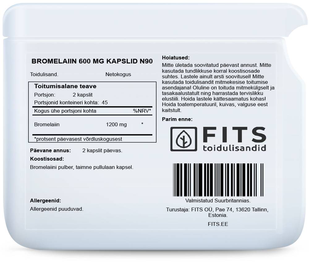 Bromelain 600mg 90 Kapseln