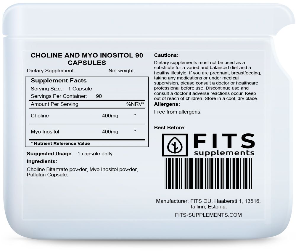 Choline and Myo Inositol 90 Kapseln