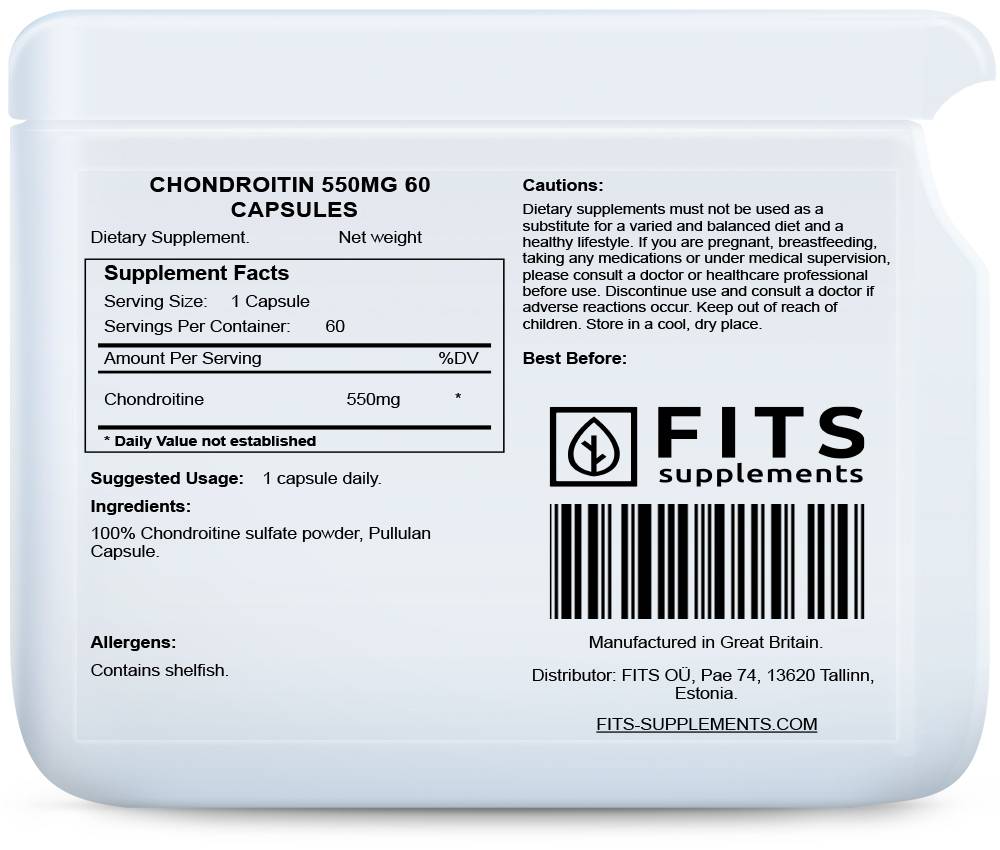 Chondroitin 550mg 60 capsules