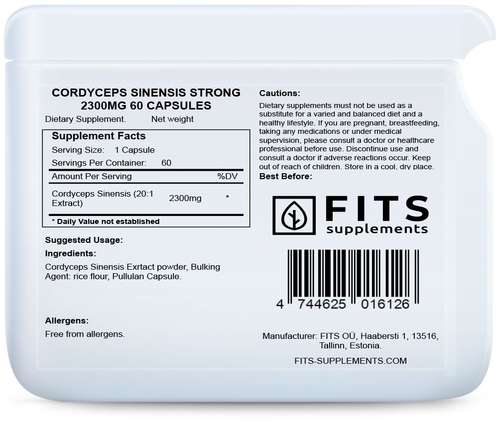 Cordyceps Sinensis Strong 2300mg Kapseln