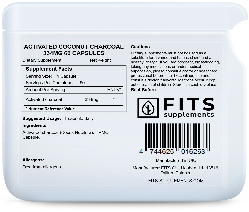 Activated Coconut Charcoal 334mg Kapseln