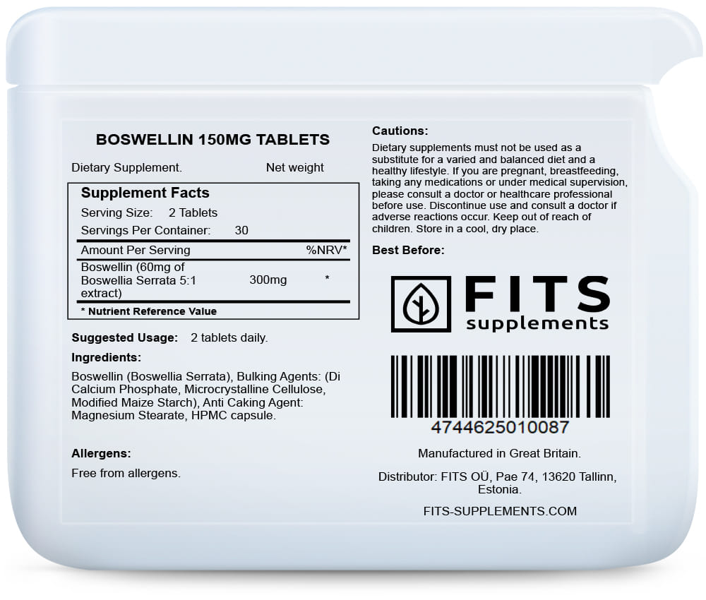 Boswellin 150mg 60 tablets