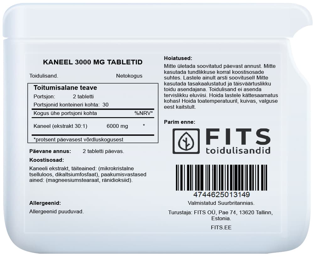 Cinnamon 3000mg 60 tablets