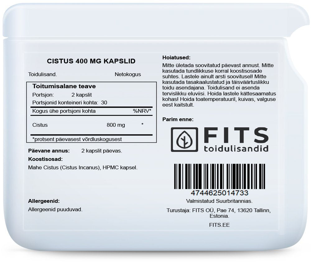 Cistus 400mg 60 capsules
