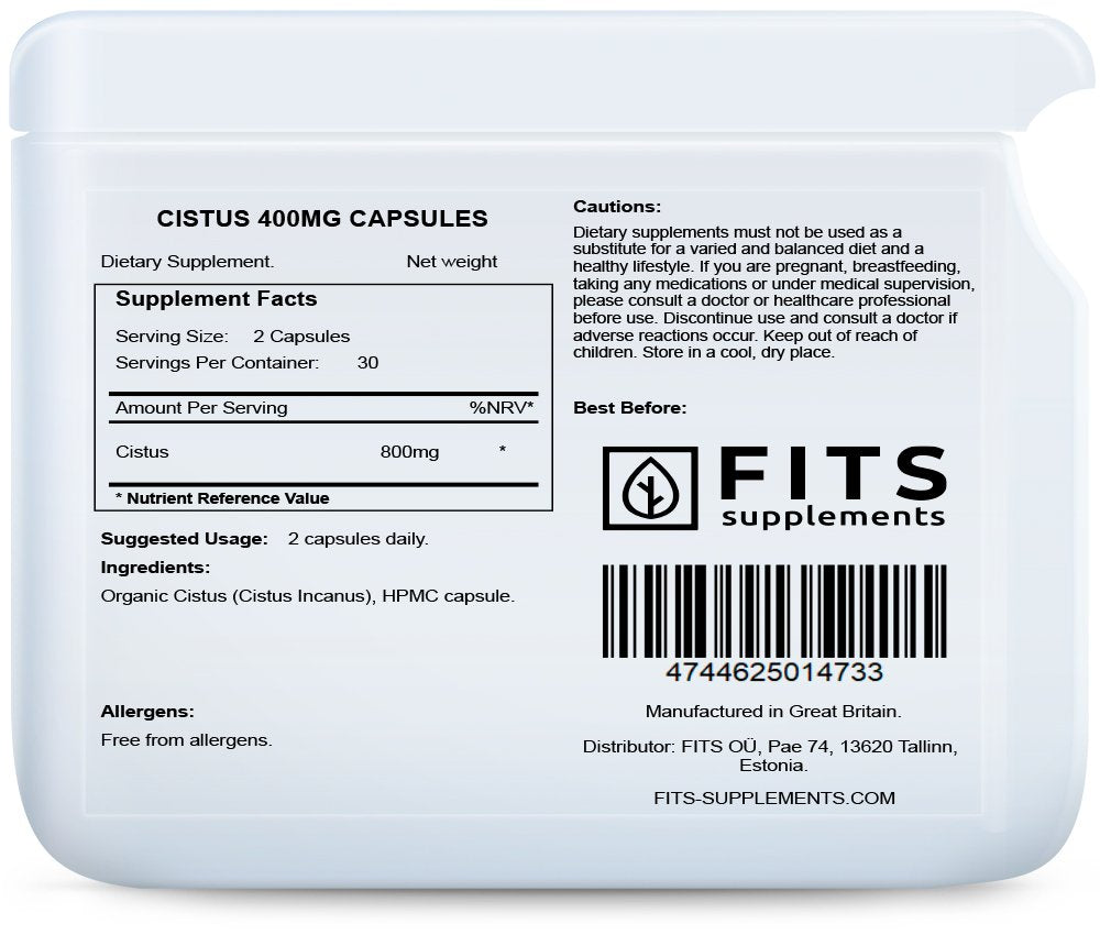 Cistus 400mg 60 capsules