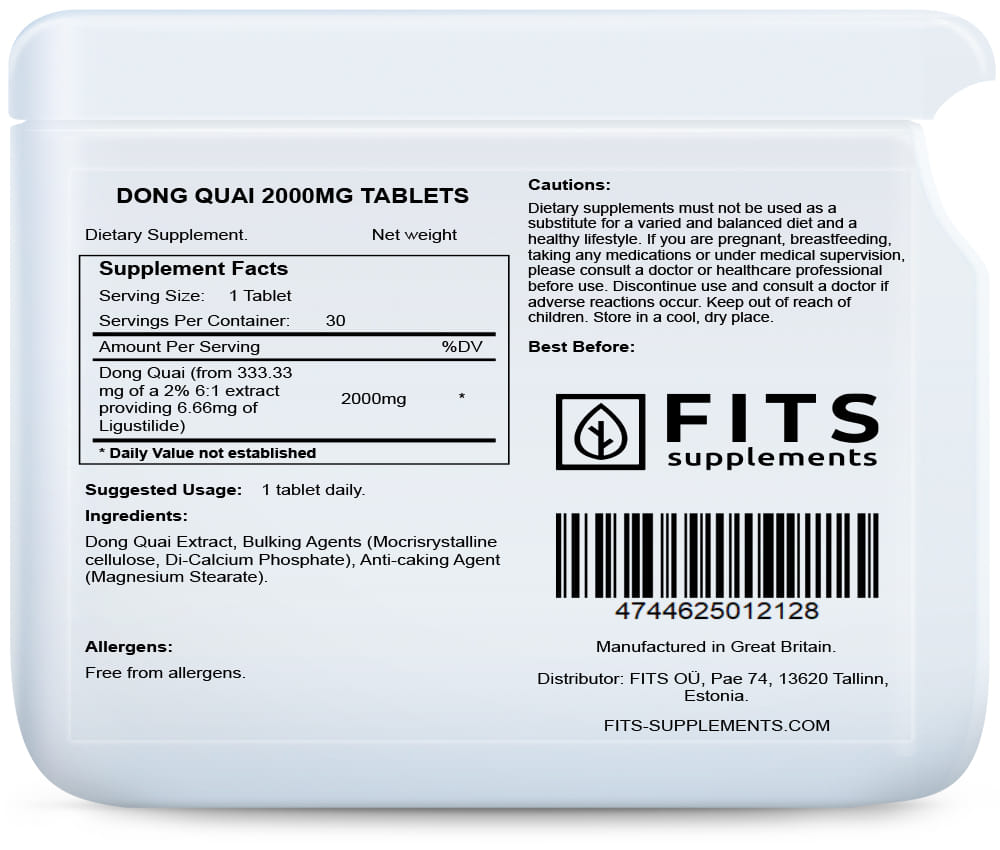 Dong Quai 2000mg 30 tablets