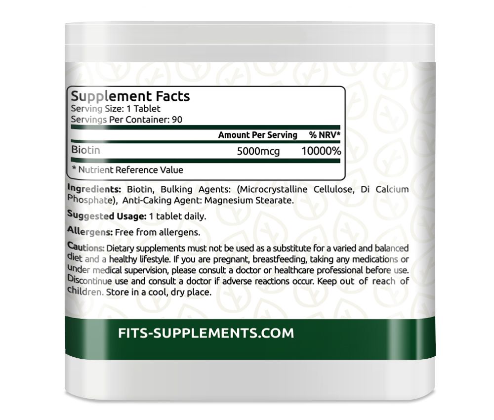 Biotin 5000mcg 90 tablets