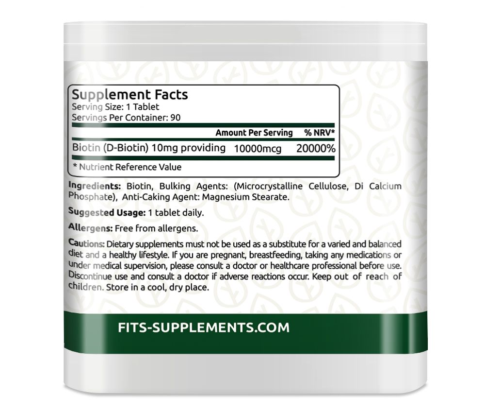 Biotin 10,000mcg 90 tablets