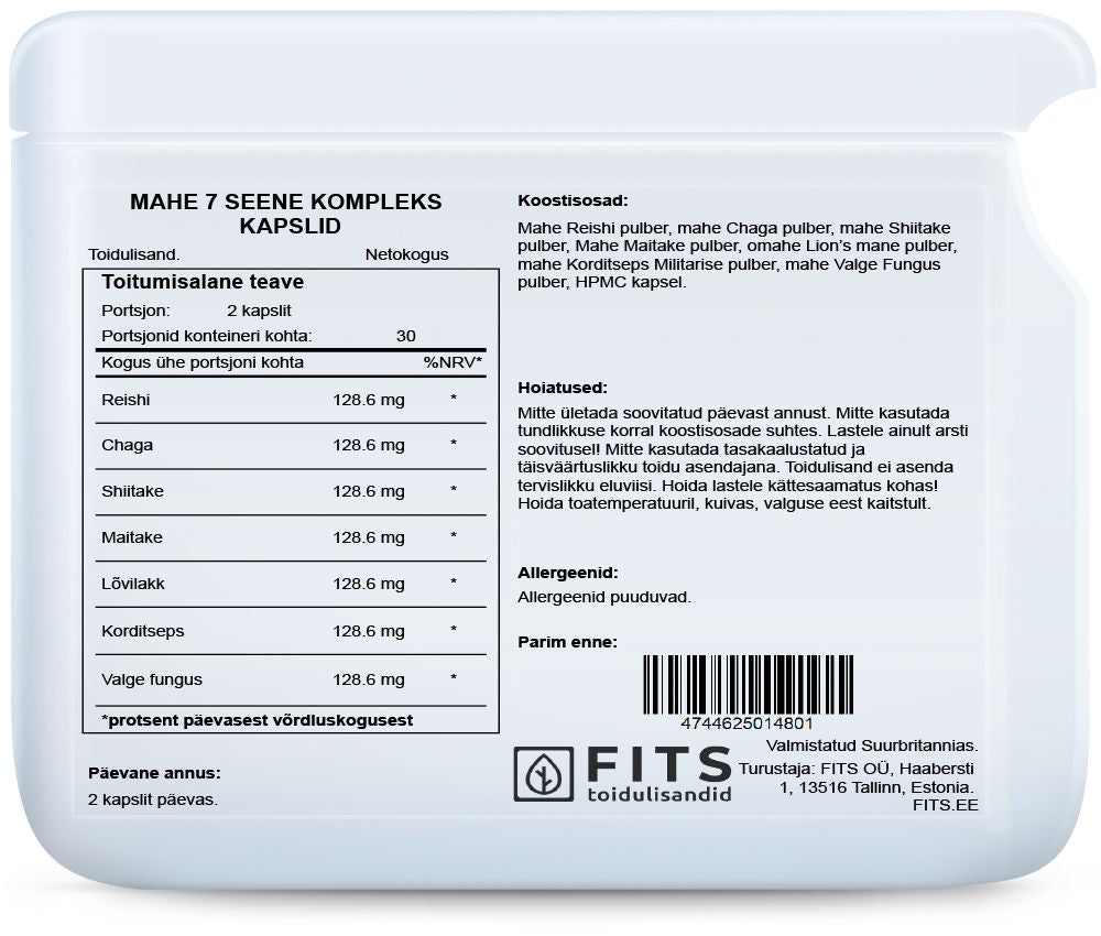 Organic Mushrooms Complex 7 in 1 Kapseln
