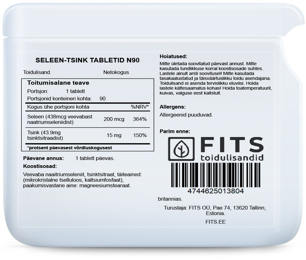 Selenium and Zinc 90 tablets