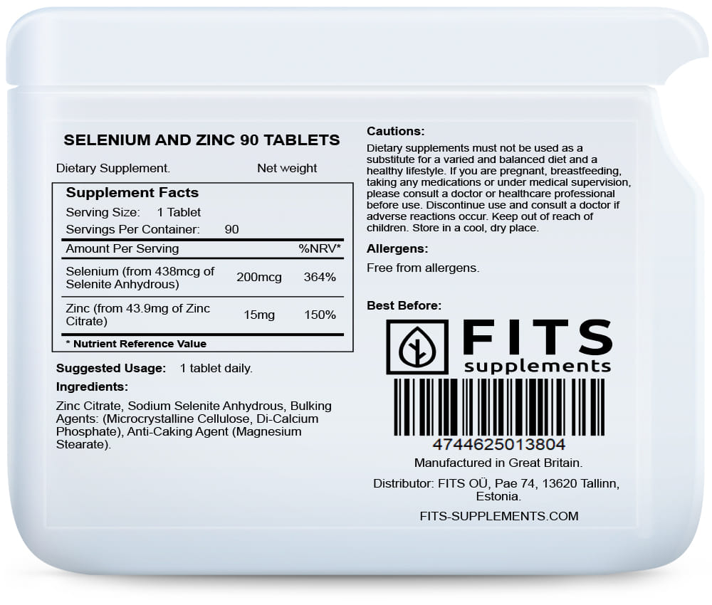 Selenium and Zinc 90 tablets