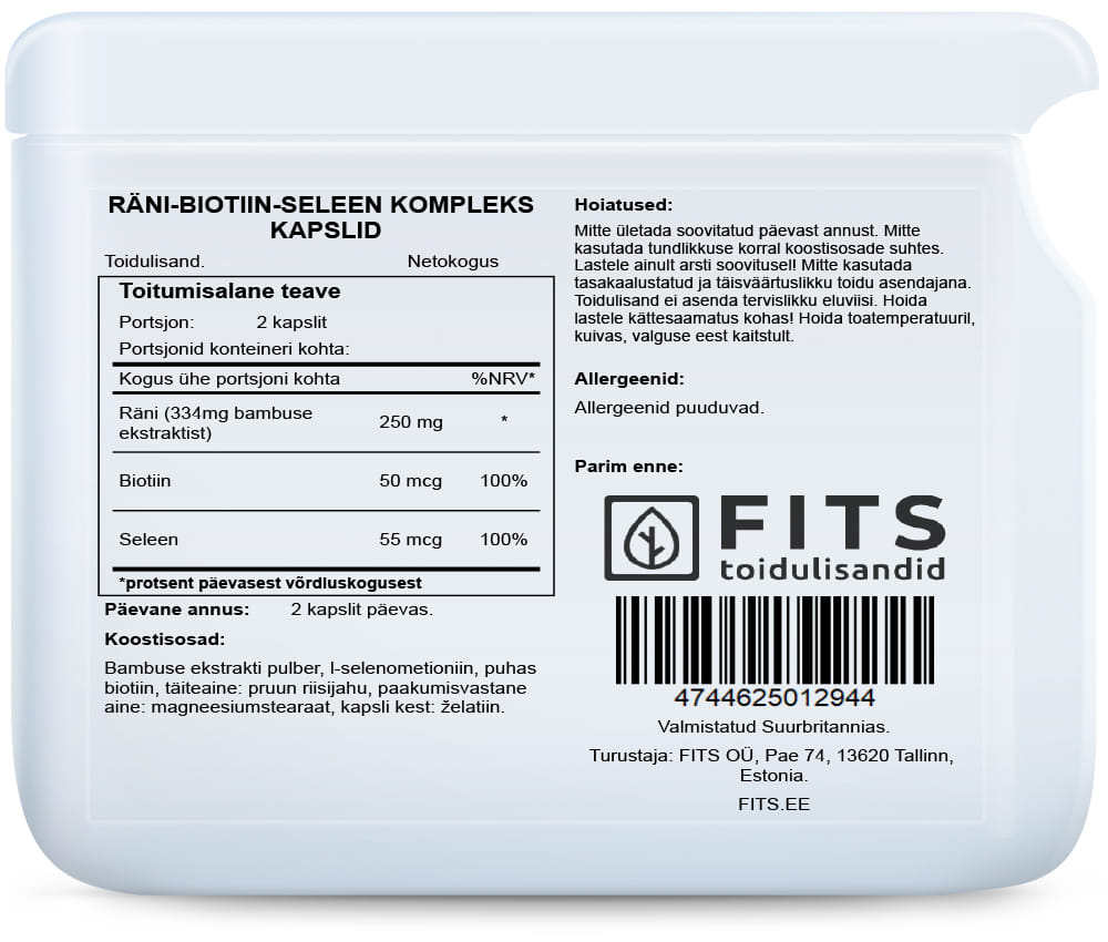 Silica with Biotin and Selenium 60 capsules