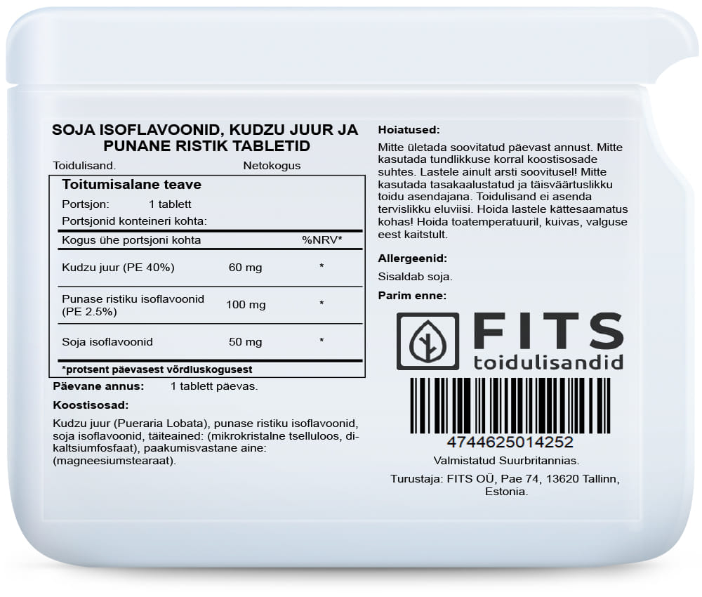 Soya Isoflavones, Kudzu Root and Red Clover 30 tablets