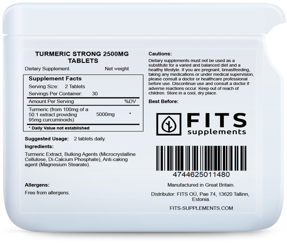 Turmeric Strong 2500mg 60 tablets